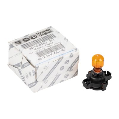 FCA Lampada a sfera con base per indicatore di direzione 12V 24W Arancione PY24W OEM 11008790 ricambio originale