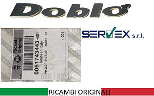 FCA | Sigla Modello Stemma Scritta Posteriore Fiat Dobl? 2000-2016 | Ricambio Originale Codice 51743443?