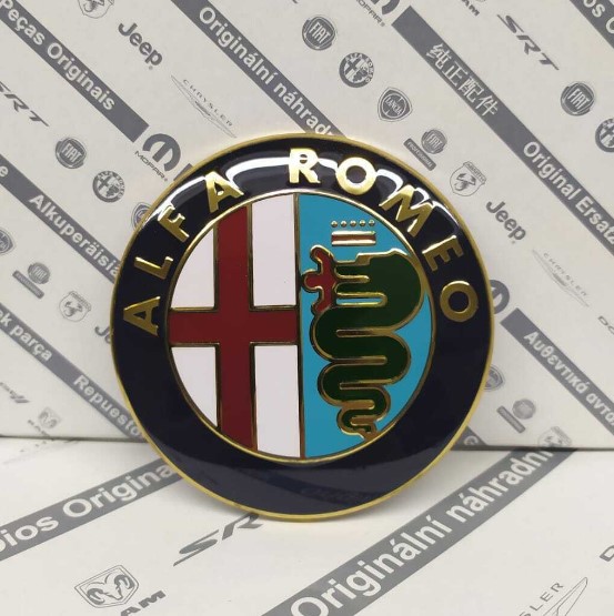 stemma logo ALFA ROMEO posteriore GIULIETTA 159 BRERA MITO FREGIO ORIGINALE  74mm