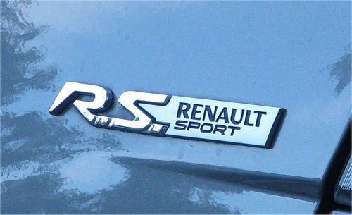 Renault 848908319R - Distintivo sportivo originale Clio Megane Twingo RS