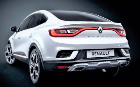 Spoiler posteriore doppia cannula metallizzato Renault Arkana originale