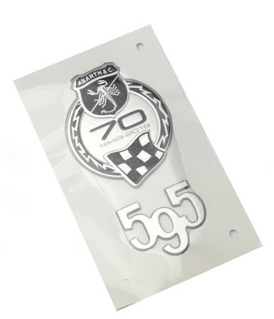 Emblema Abarth 595 Competizione 70° Anniversario Argento 735719315 orignale