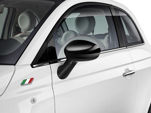 CALOTTE SPECCHIETTI NERO LUCIDO PER FIAT 500 ORIGINALI